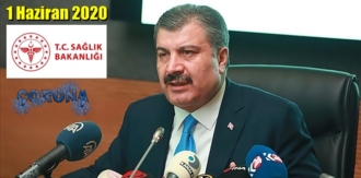 Bugün 1 Haziran 2020 Pazartesi/ Türkiye Koronavirüs veri tablosu haberimizde
