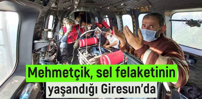 Mehmetçik, sel felaketinin yaşandığı Giresun'da