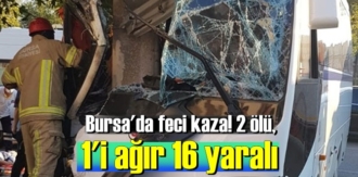 işçi servisi kaza yaptı!