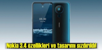 Nokia 3.4 özellikleri ve tasarımı ortaya çıktı