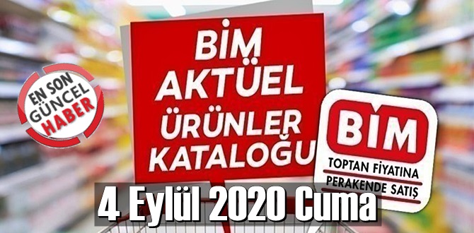 4 Eylül 2020 Cuma/ BİM aktüel ürünler