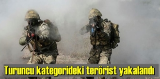 turuncu kategorideki terörist yakalandı