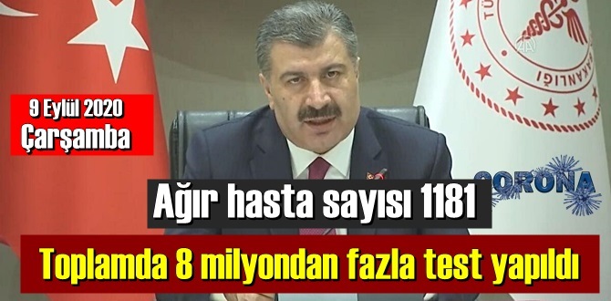 Ağır hasta sayısı 1181