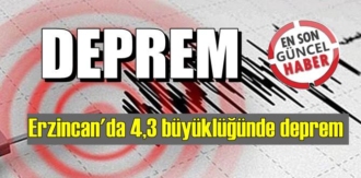 Erzincan’ın Tercan ilçesinde Deprem meydana geldi!
