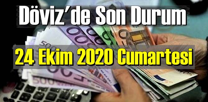 Saat 08:45 itibari ile 24 Ekim 2020 Cumartesi dolar ve euro fiyatları