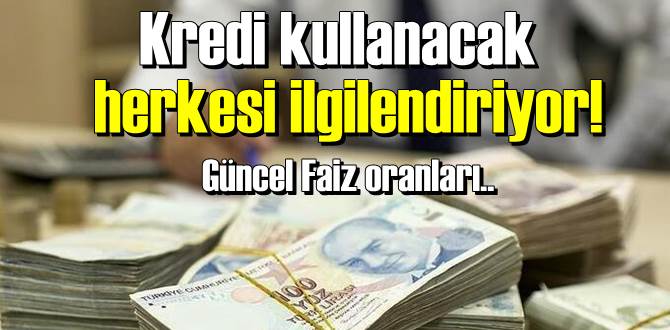 Kredi faiz oranları