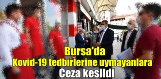 Bursa'da Kovid-19 tedbirlerine karşı gelenler