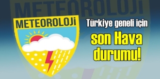 Meteoroloji'den Türkiye geneli için son Hava durumu!