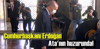 Cumhurbaşkanı Erdoğan ve devlet erkanı Ata'nın huzurunda!