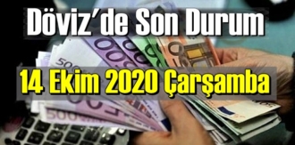 14 Ekim 2020 Çarşamba dolar ve euro fiyatları