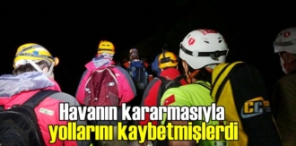 Dağda yollarını kaybetmişlerdi