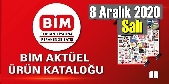 8 Aralık 2020 Salı BİM aktüel ürünler kataloğu açıklandı