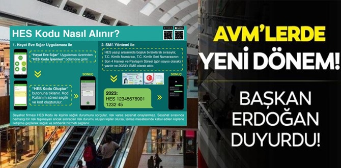 Alışveriş merkezlerinde yeni dönem! Mecburi HES kodu uygulaması getirildi!