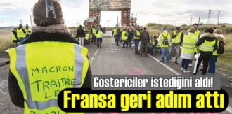 Macron geri vites yaptı, Göstericilerin istediği oldu!