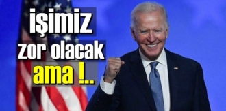 ABD'nin yeni Başkanı Biden: işimiz zor olacak ama..