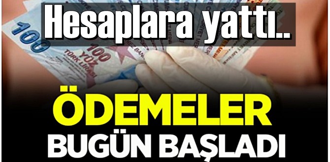 Ödemeler bugün başladı, Nakdi ücret desteği hesaplara yattı!