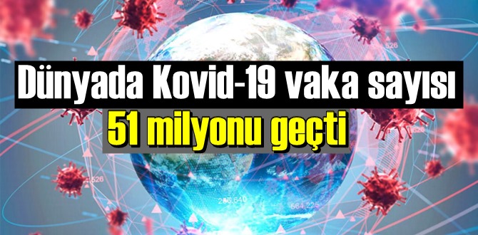 Dünyada Kovid-19 vaka sayısı 51 milyonu geçti