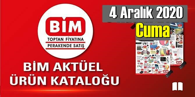 4 Aralık 2020 Cuma/ BİM aktüel ürünler kataloğu açıklandı