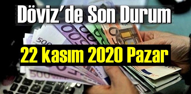 22 kasım 2020 Pazar Ekonomi’de Döviz piyasası, Döviz güne nasıl başladı