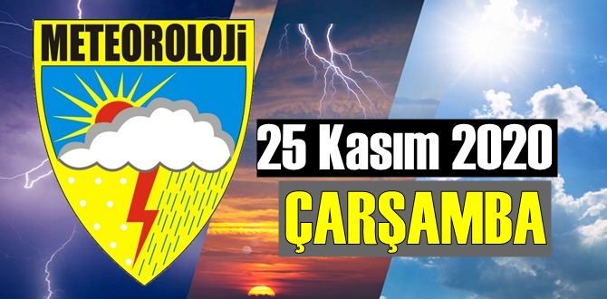 Hava durumu 25 Kasım 2020/ Çarşamba günü hava nasıl Olacak! Meteoroloji