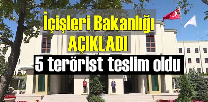 ikna çalışmaları neticesinde 5 terörist teslim oldu!