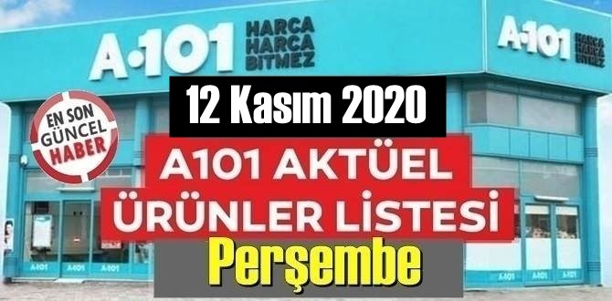 12 Kasım 2020 Perşembe A101 Aktüel Ürünler Kataloğu paylaşıldı!