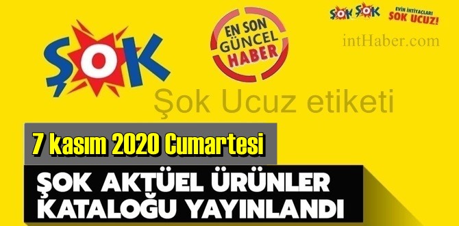 7 kasım 2020 Cumartesi/ ŞOK aktüel ürünler kataloğu açıklandı!