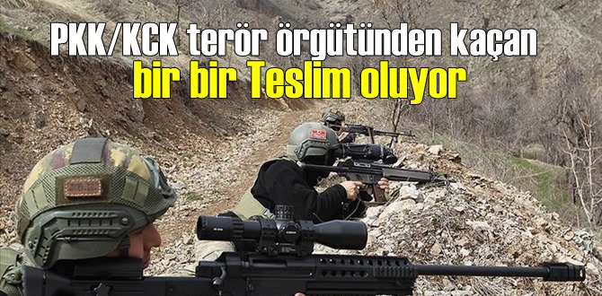 PKK/KCK terör örgütünden kaçan bir bir Teslim oluyor