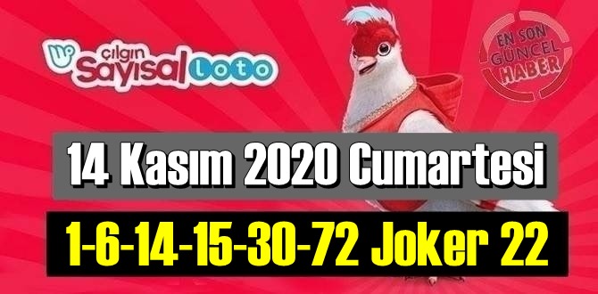 Sayısal Loto çekiliş sonuçları 14 Kasım 2020 Cumartesi belli oldu!