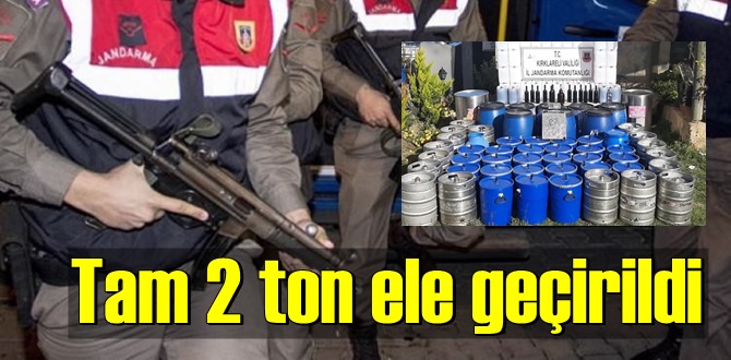 Jandarma Operasyon yaptı, 2 ton ele geçirildi!