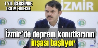 izmirli depremzedelerin barınma sorununu giderme adına deprem konutları inşa edilecek.