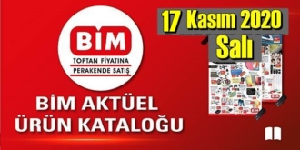 17 Kasım 2020 Salı/ BİM aktüel ürünler kataloğu açıklandı!