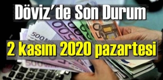 2 kasım 2020 pazartesi Ekonomi’de Döviz piyasası, Döviz güne nasıl başladı