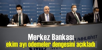 Merkez Bankası, ekim ayı ödemeler dengesini açıkladı