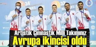 Tebrikler,Artistik Cimnastik Milli Takımımız Avrupa ikincisi oldu