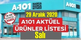 29 Aralık 2020 Salı / A101 Aktüel Ürünler Kataloğu paylaşıldı