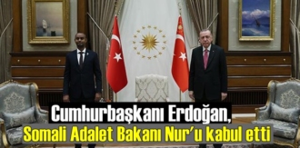 Başkan Erdoğan, Somali Adalet Bakanı Nur'u kabul etti