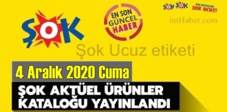 4 Aralık 2020 Cuma/ ŞOK aktüel ürünler kataloğu açıklandı