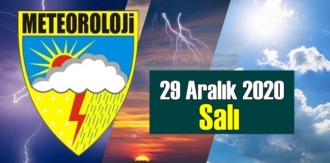 29 Aralık 2020 Salı Hava durumu, Bugün Hava nasıl olacak?