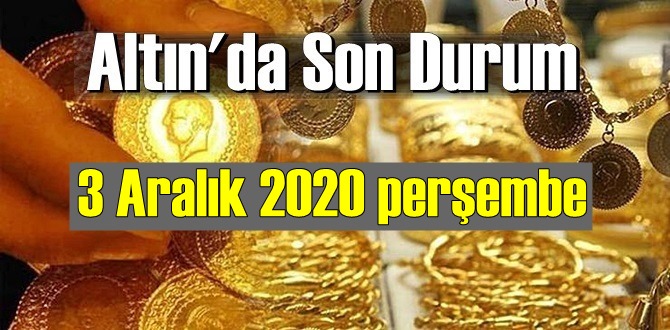 3 Aralık 2020 perşembe Ekonomi’de Altın piyasası, Altın güne nasıl başlıyor