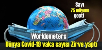 Worldometers Dünya Covid-19 vaka sayısı Zirve yaptı, sayı 75 milyonu geçti