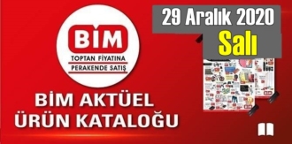 29 Aralık 2020 salı BİM aktüel ürünler kataloğu açıklandı