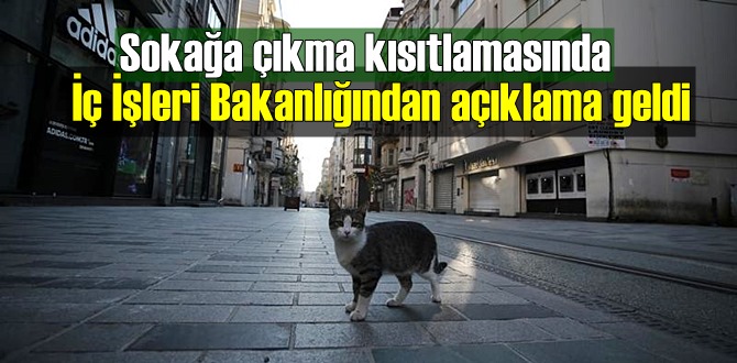 Sokağa çıkma kısıtlamasında İç İşleri Bakanlığından açıklama!