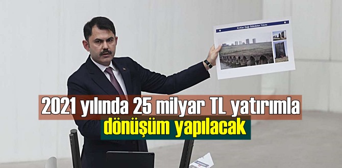 2021 yılında 25 milyar TL yatırımla dönüşüm yapılacak