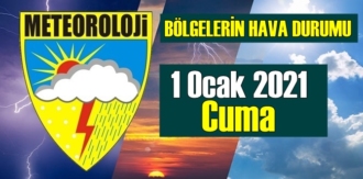 1 Ocak 2021 Cuma Hava durumu, Bugün Hava nasıl olacak?