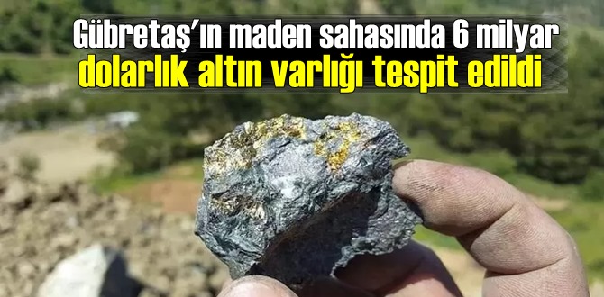 Türkiye'de ilk, dünyada da ilk 5'e girecek yoğunlukta altın değerine sahip!