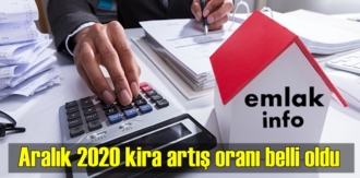 u ay uygulanacak kira artış oranı açıklandı. İşte Aralık 2020 kira artış oranı