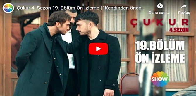 9 Ocak – Çukur 111.Bölüm Fragmanına bakıver