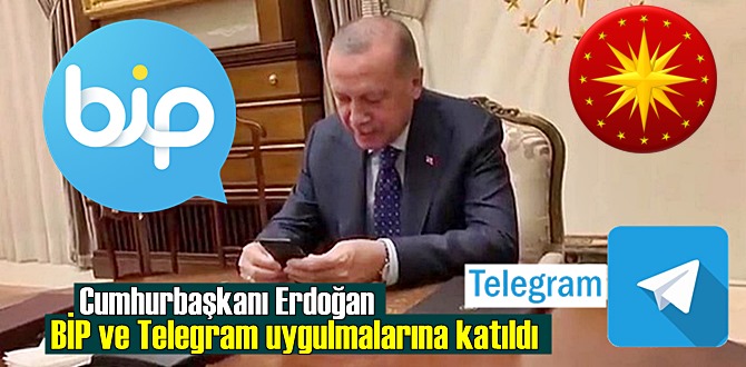 WhatsApp'a karşı Cumhurbaşkanı Erdoğan BİP ve Telegram uygulamalarına katıldı!