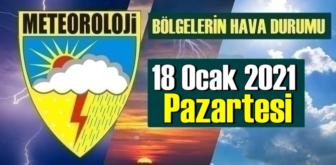 18 Ocak 2021 Pazartesi Hava durumu açıklandı, Bölgelerimizde Kar ve Yağmur ağırlıklı olacak!